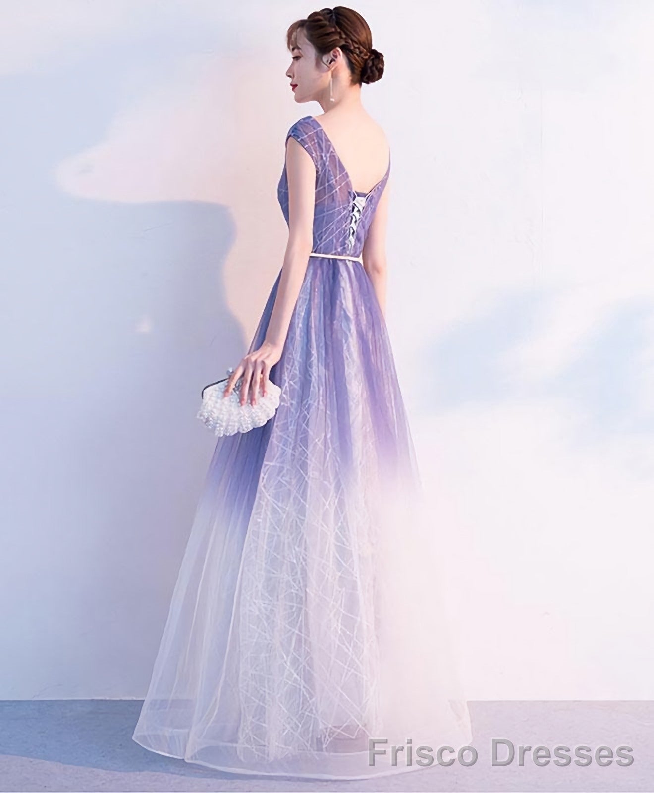 Unique Tulle Long Prom Dress Tulle Long Evening Dress Secondary image