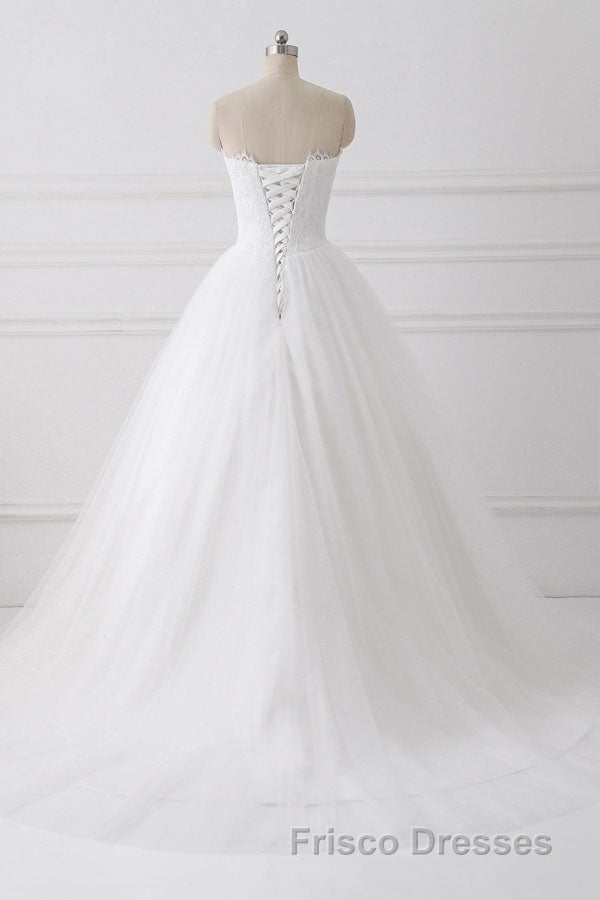 Ball Gown Strapless Sleeveless Lace Up Wedding Dress Secondary image