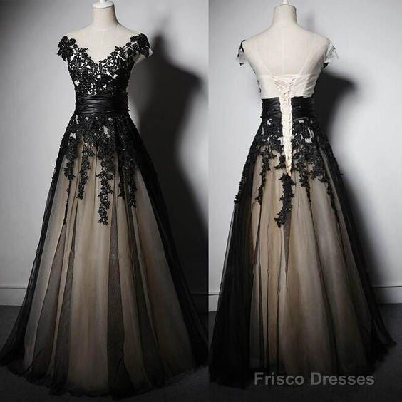 black prom dress modest prom dress country prom dress long prom dress Main image