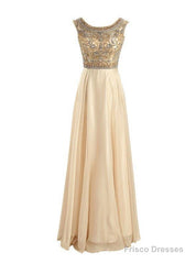 Floor-Length/Long A-Line/Princess Beading Floor-Length/Long Chiffon Prom Dresses
