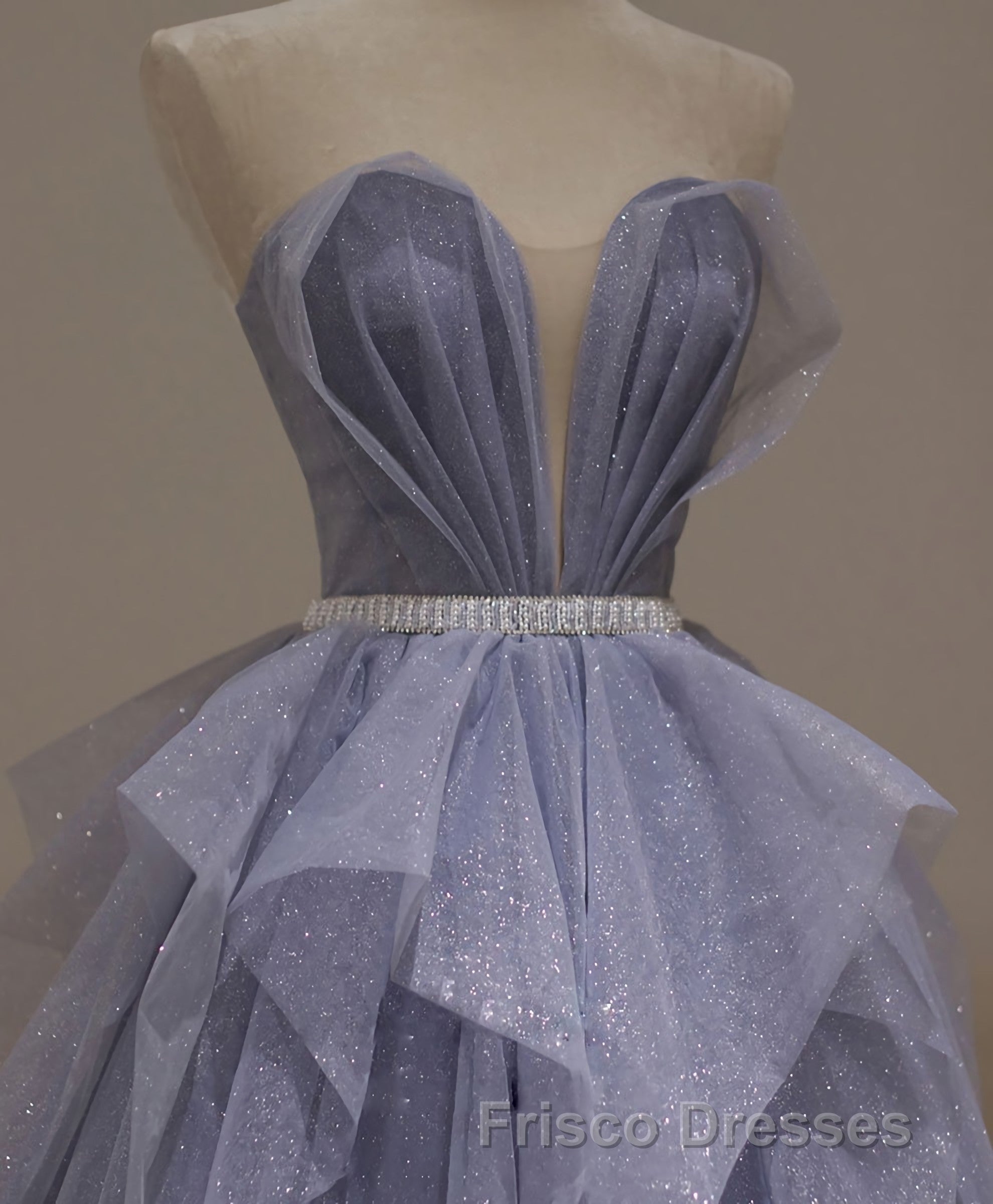 Purple Sweetheart Neck Tulle Sequin Long Formal Prom Dress, Tulle Formal Prom Dress
