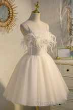 Chic Sleeveless Spaghetti Straps Tulle Princess Homecoming Dress