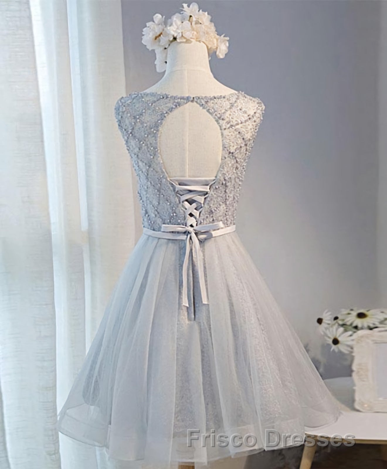 polka dot homecoming dress Off the Shoulder Navy Blue Polka Dots Tulle Homecoming Dress – FancyVestido