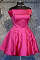 Off the Shoulder Short Red Homecoming Dress