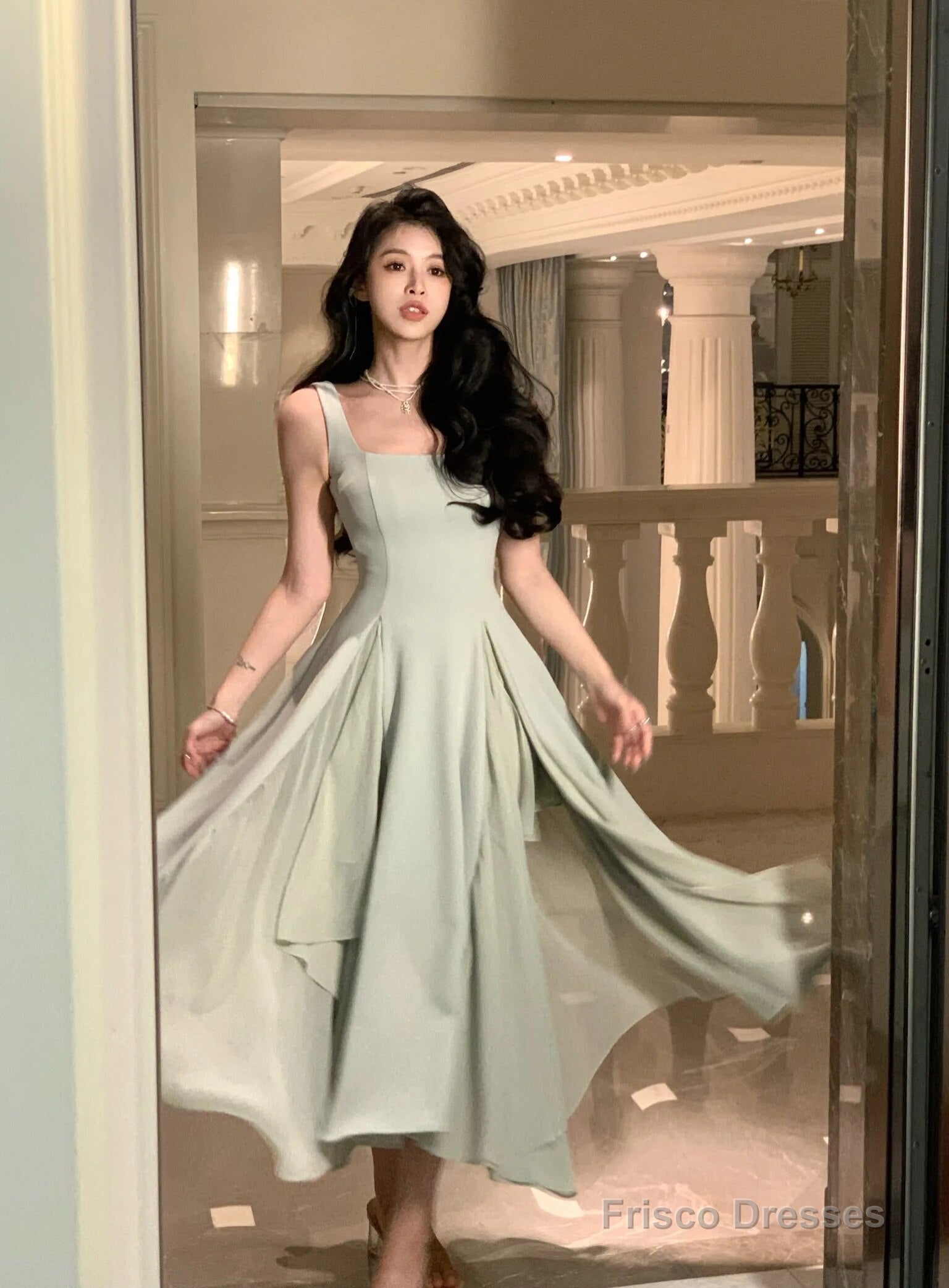 Elegant Ruffles White Midi Dresses Summer New Evening Party Women Clothes Fashion Sundress Birthday Ladies Dresses Secondary image