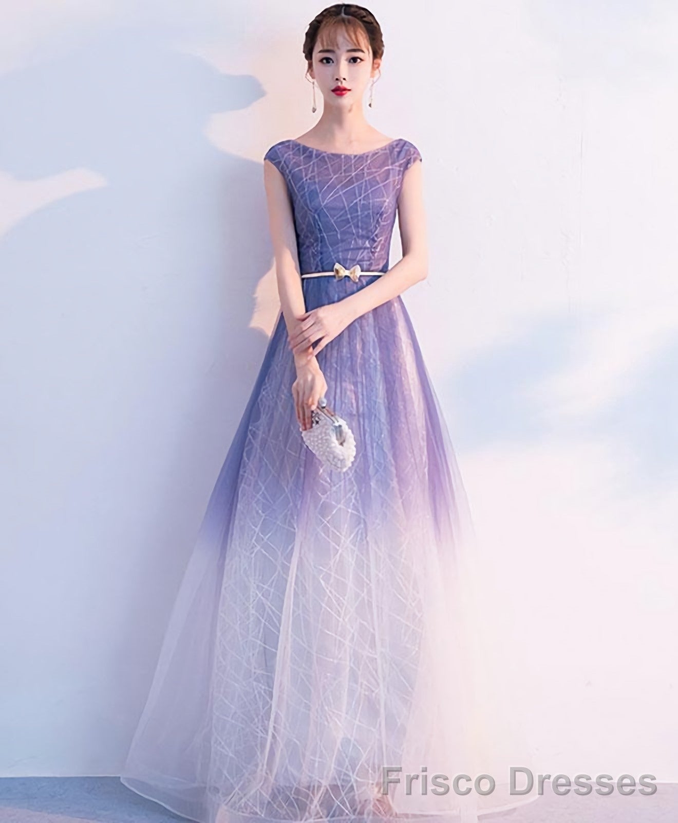 Unique Tulle Long Prom Dress Tulle Long Evening Dress