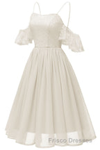 Off the Shoulder Lace Over Chiffon Sage Green Party Dress