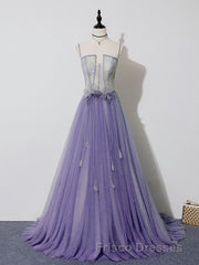 Green Tulle Lace Long Formal Prom Dress, Green Tulle Evening Dress, 3