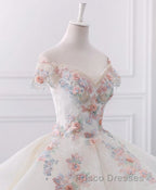 White Sweetheart Off Shoulder Lace Long Formal Prom Dress, White Evening Dress