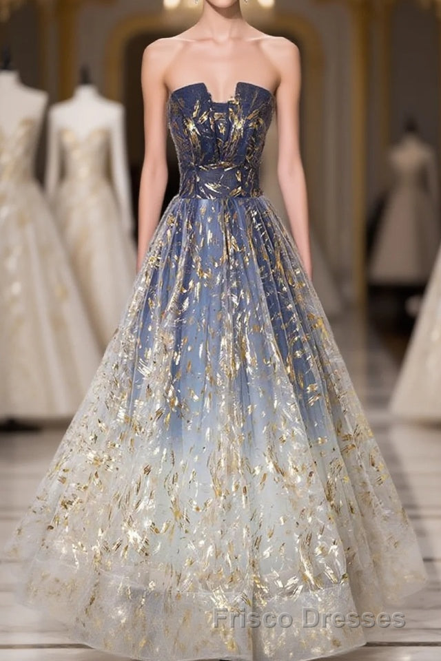 Unique Tulle Lace Long Formal Prom Dress, Tulle Lace Formal Prom Dress, 2 Main image