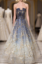 Unique Tulle Lace Long Formal Prom Dress, Tulle Lace Formal Prom Dress, 2