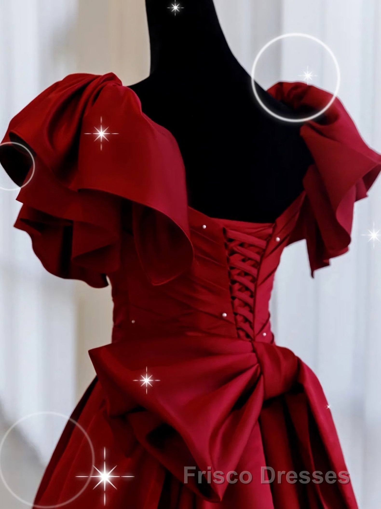 Simple Burgundy Satin Long Formal Prom Dress, Burgundy Long Evening Dress