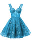 Teens Sparkly Tulle Turquoise Homecoming Dresses Spaghetti Straps Short Cocktail Party Prom Dress