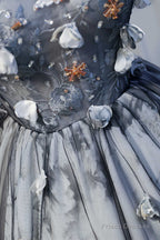 Flowers Strapless Lace-Up A-Line Short Homecoming Dress