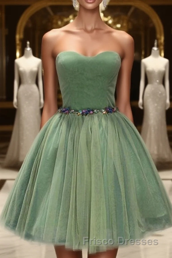 Cute Sweetheart Neck A-Line Classy Homecoming Dress Main image