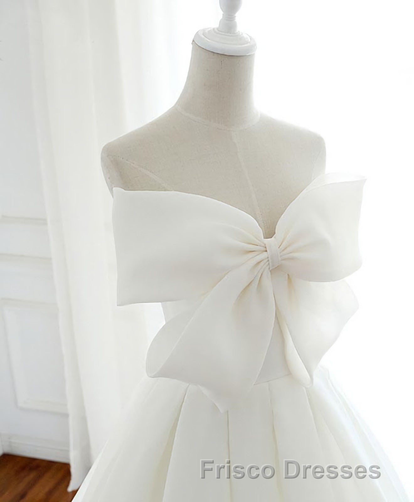 White Sweetheart Long Formal Prom Dress, White Formal Prom Dress