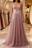 A-Line Sweetheart Neckline Long Formal Prom Dress With Appliques