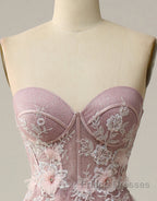 A-Line Sweetheart Neckline Long Formal Prom Dress With Appliques