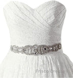 A-line Sweetheart Floor Length Lace Wedding Dress
