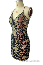 Cute Bodycon V Neck Blue Lace Homecoming Dress