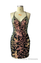 Cute Bodycon V Neck Blue Lace Homecoming Dress