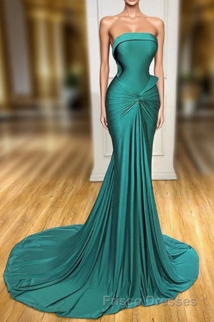 Elegant Strapless Long Mermaid Evening Formal Prom Dress Online Main image