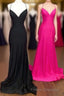 Simply Mermaid Black Straps Long Formal Prom Dress