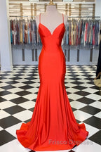 Simply Mermaid Black Straps Long Formal Prom Dress