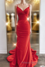 Mermaid Black Long Formal Prom Dress with Cross Back