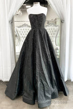 Strapless Red A-line Stunning Long Formal Prom Gown