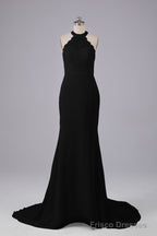 Elegant Halter Court Train Bridesmaid Dresses