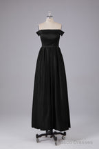 Elegant Off the Shoulder Satin Bridesmaid Dresses