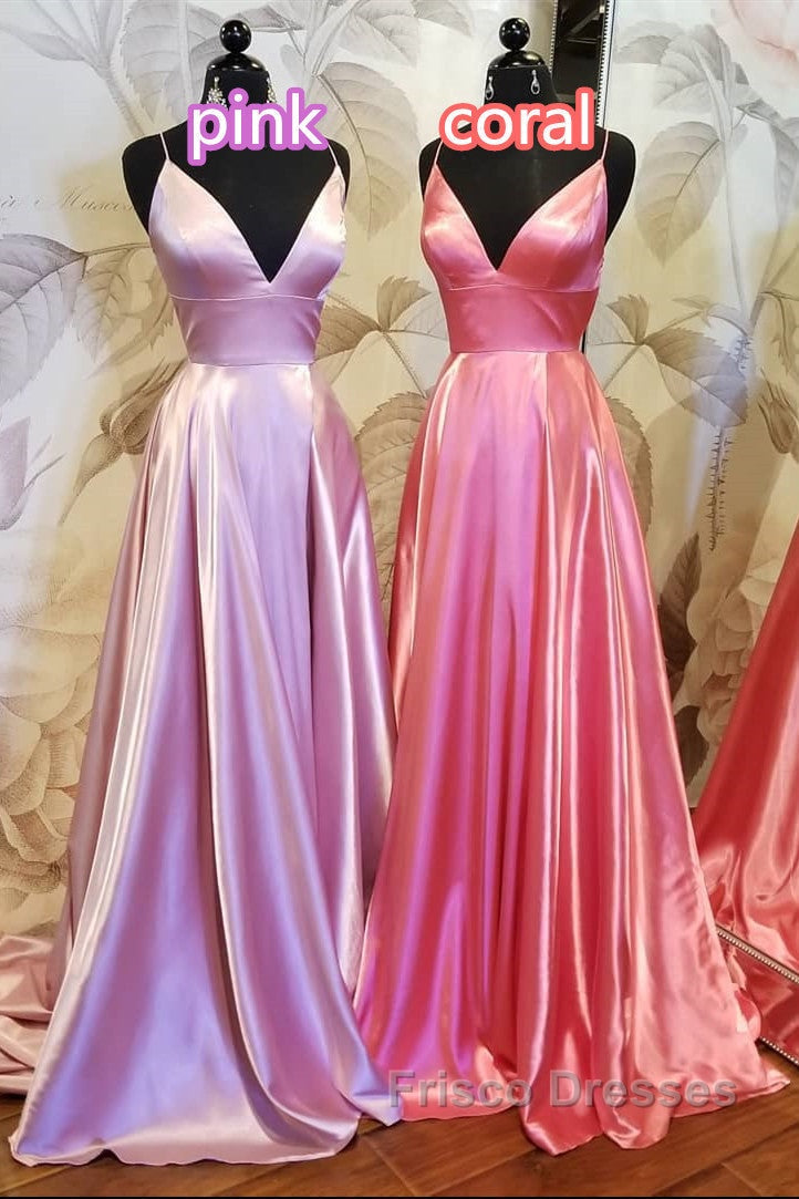 Elegant Yellow Satin Long Formal Prom Dress with Cross Back Secondary image