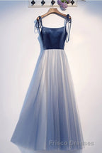 Spaghetti Straps Lace Up Floor Length Modest Evening Dress Party Formal Prom Dress