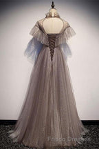 Charming Elegant Long A-line Floor Length Simple Party Formal Prom Dress