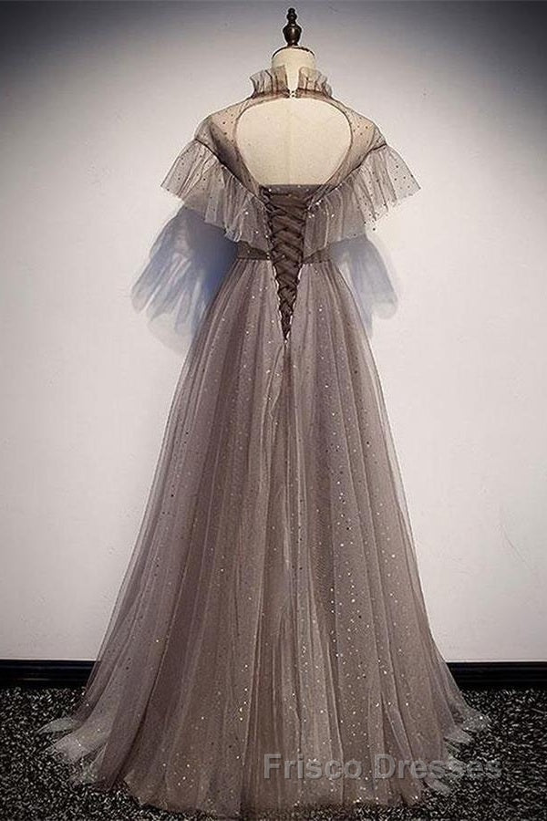 Charming Elegant Long A-line Floor Length Simple Party Formal Prom Dress