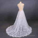 Charming Spaghetti Straps Long A-line Wedding Dress Beach Wedding Dress