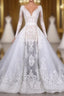Elegant Long Sleeves Lace Wedding Dress Beautiful Bridal Dress