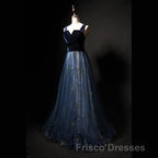 Elegant Long Lace Up Velvet Tulle Formal Prom Dress Modest Party Gowns