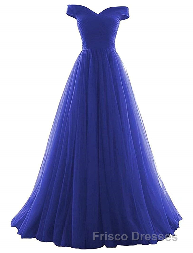 Beautiful Lavender Tulle Off Shoulder Long Formal Prom Dress, Beautiful Party Gowns