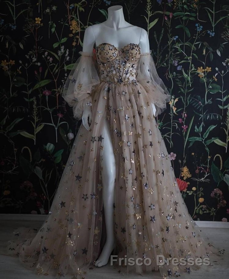 sparkly dress long Beautiful Sequin Shiny Sweetheart Long A-line Aesthetic Formal Prom Dr – Frisco Dresses