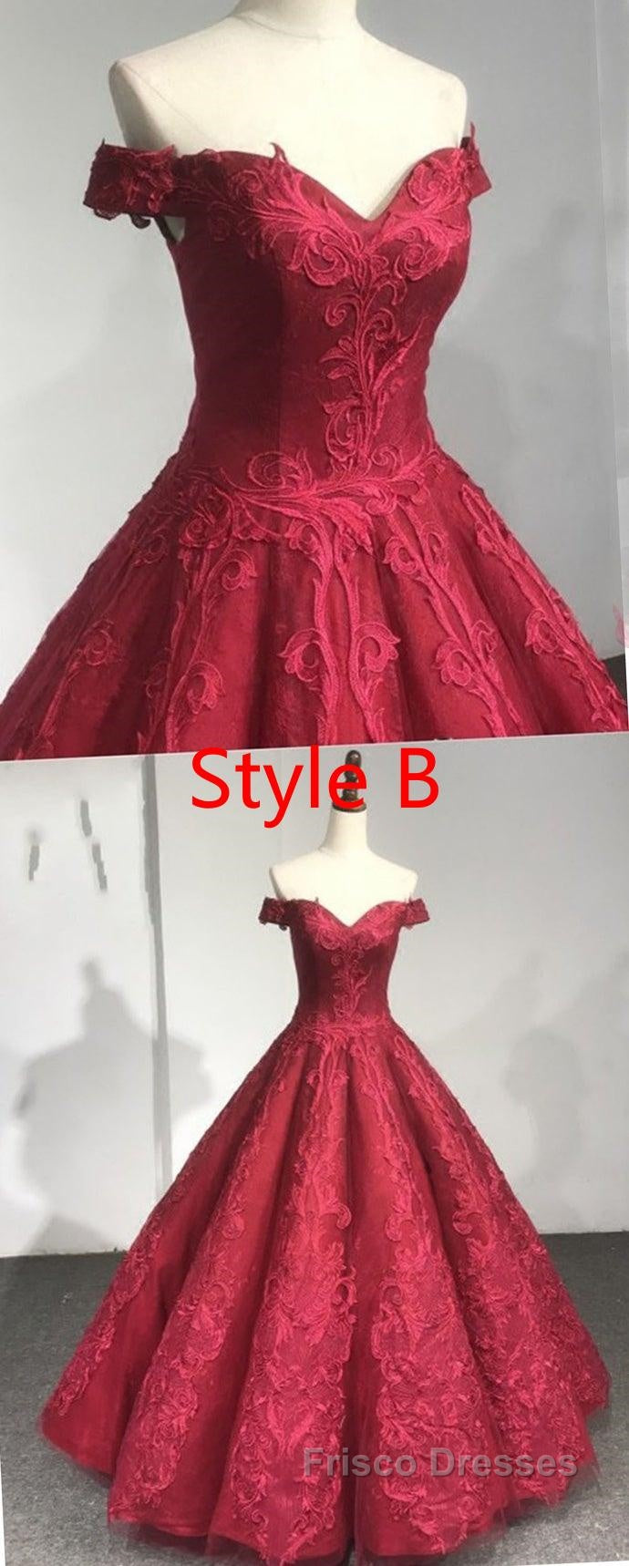 Gorgeous Pink Off The Shoulder Ball Gown Formal Prom Dress With Appliques