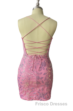 Cute Bodycon V Neck Blue Lace Homecoming Dress