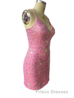 Cute Bodycon V Neck Blue Lace Homecoming Dress