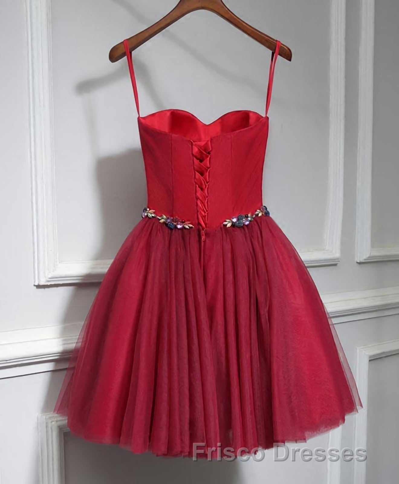 Cute Sweet Neck Short Formal Prom Dress, Mini Dress