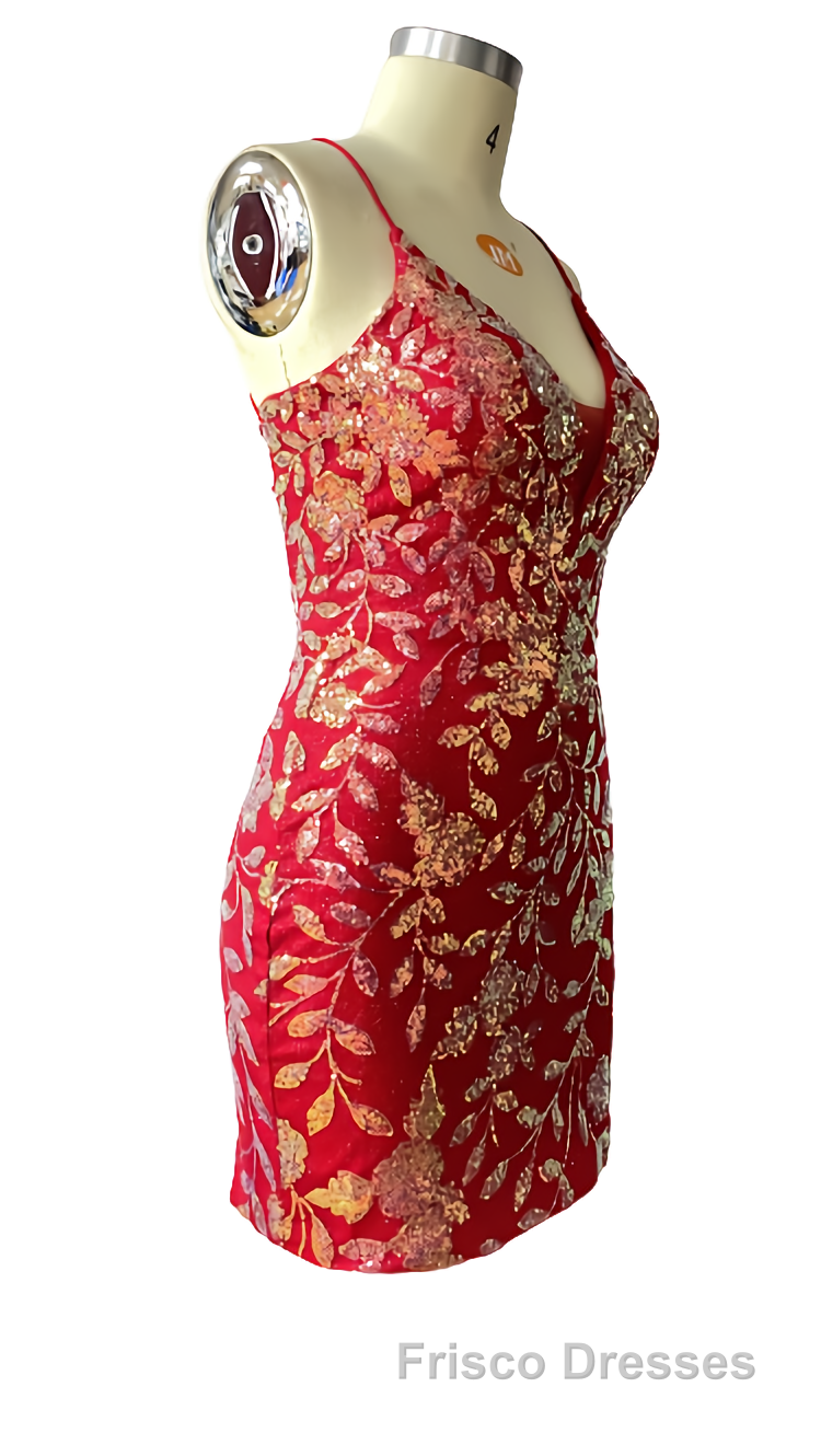 Cute Bodycon V Neck Blue Lace Homecoming Dress