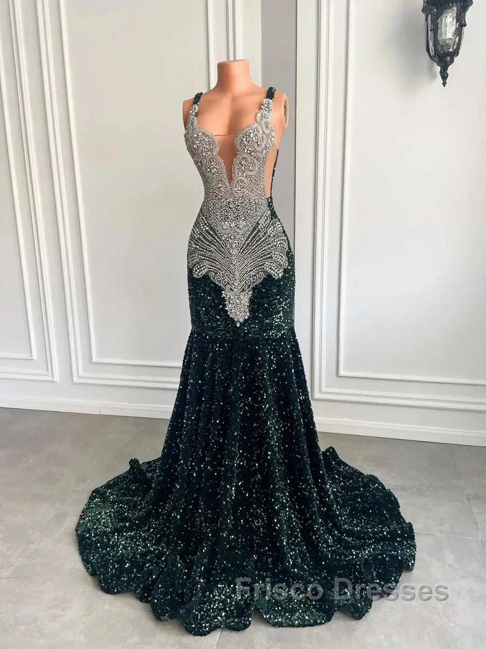 Gorgeous Long Dress Luxury Black Girls Formal Prom Party Formal Gowns