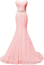 Elegant Mermaid Sweetheart Lace up Back Wedding Dresses