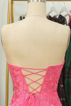 Purple Lace Tight Short Hoco Dress