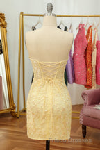 Purple Lace Tight Short Hoco Dress